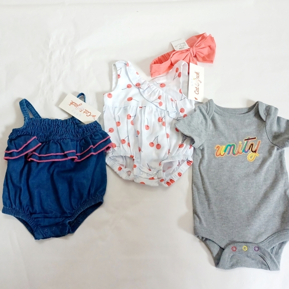 Cat & Jack Other - NEWBORN BUNDLE of 3 items Cat & Jack: 2 pompers, 1 bodysuite